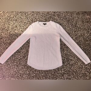 Lety & Me Gray Basket Woven Long Sleeve Top